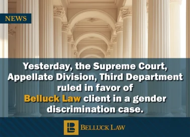 Court rules in favor of Belluck Law client in gender discrimination case