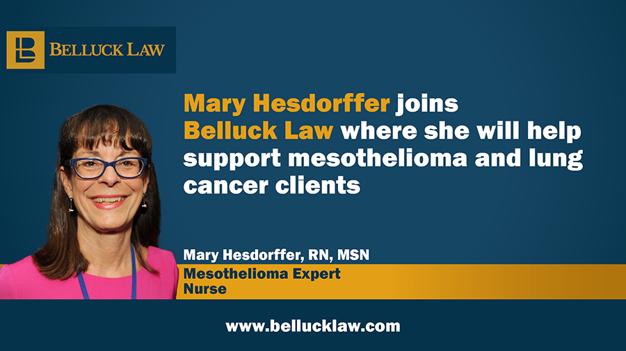 Belluck Law hires nurse to its mesothelioma and lung cancer team to help its clients get the best medical treatment